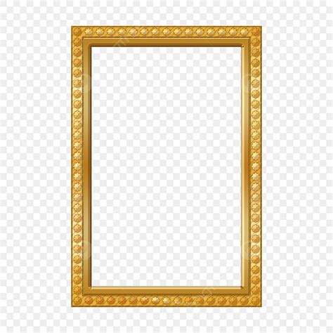 Gold Geometric Frame Clipart Transparent Background, Gold Frame Vector ...