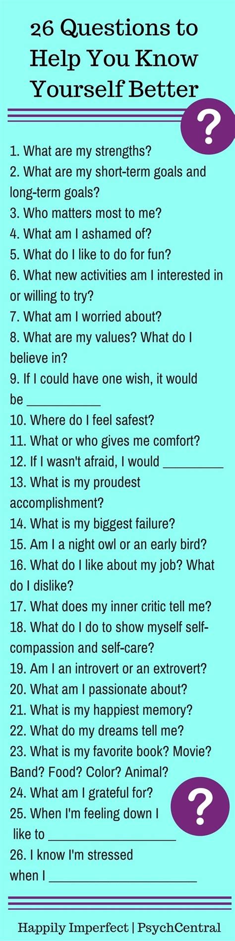 26 Questions To Help You Know Yourself Better | by Laura Annabelle | Medium