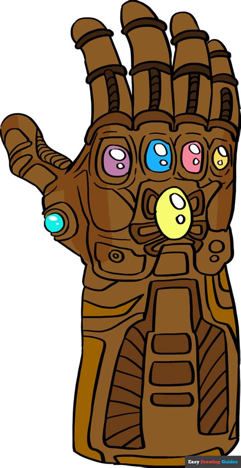 How to Draw the Infinity Gauntlet from the Avengers - Really Easy ...