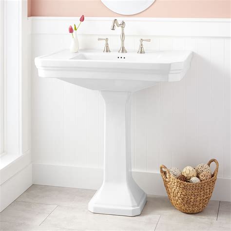 Kacy Porcelain Pedestal Sink - Bathroom