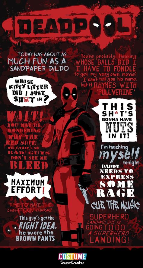 The Best Deadpool Quotes Infographic | Costume Supercenter Blog ...