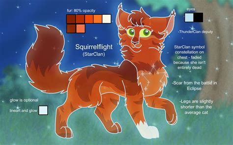 Warriors Design: Squirrelflight (StarClan) by theDawnmist on DeviantArt