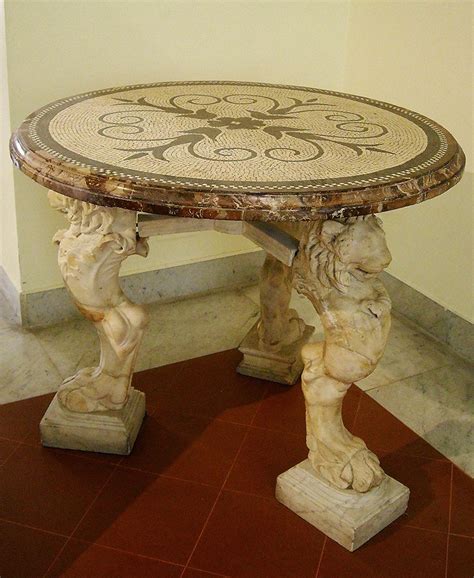 Marble and mosaic table from Pompeii (79 AD) - Naples Archaeological ...