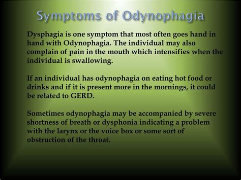 PPT - Odynophagia: Causes, Symptoms, Daignosis, Prevention and ...