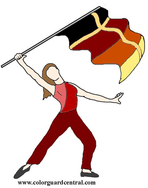 Color Guard Flag Toss Clip Art free image download