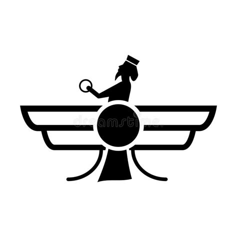 Faravahar Symbol, Icon of Faravahar Stock Image - Illustration of asian ...