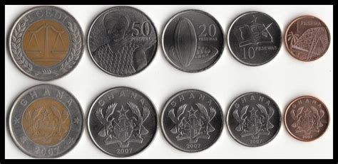 Africa Ghana 5pieces/ Set collection Coins Set,not circulated Condition ...