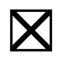 Meaning of ⛝ Squared Saltire Emoji with image