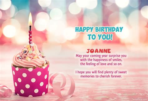 Wishes Joanne for Happy Birthday.