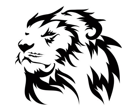 Lion Head Silhouette Vector at Vectorified.com | Collection of Lion ...