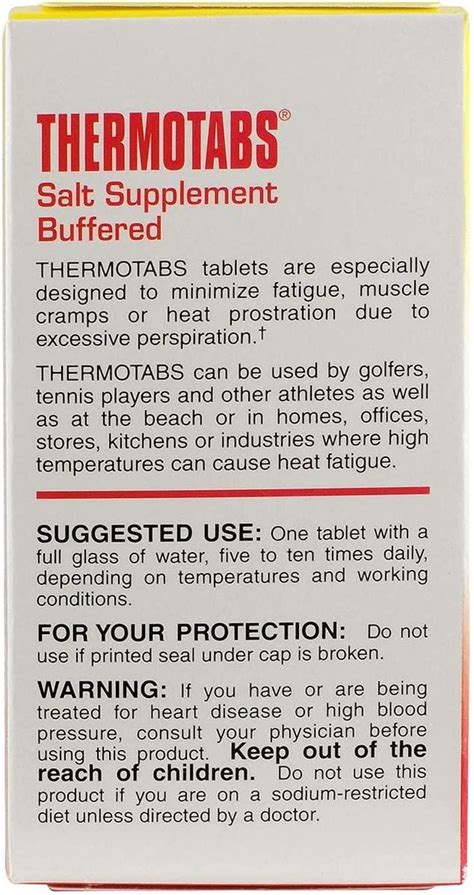 Thermotabs Buffered Salt Supplement Tablets - 100 Count