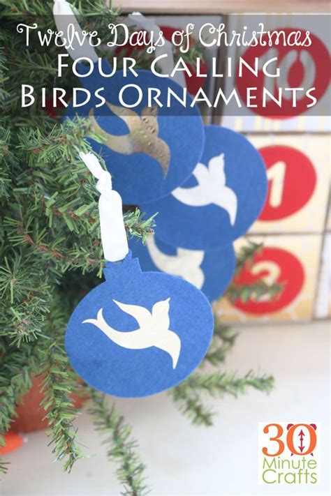 Four Calling Birds Christmas Ornaments | Bird ornaments, Bird christmas ...