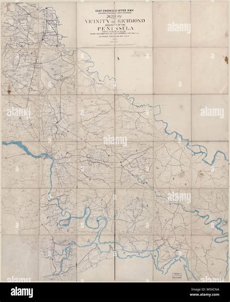 Civil War Maps 1008 Map of the vicinity of Richmond and part of the ...