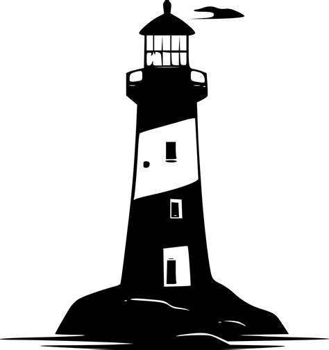 Lighthouse, Minimalist and Simple Silhouette - Vector illustration ...