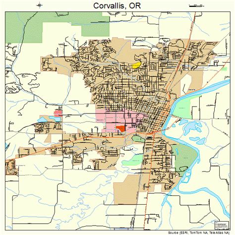 Corvallis Oregon Street Map 4115800