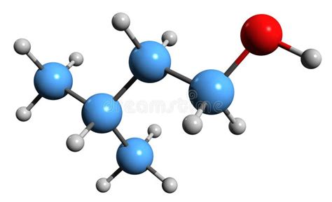 3D Image of Isoamyl Alcohol Skeletal Formula Stock Illustration ...