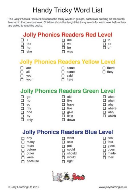 Jolly phonics - Tricky Words | Jolly phonics, Jolly phonics tricky ...