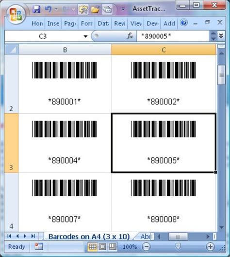 Excel Barcode Inventory Template