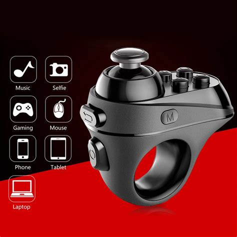 Wireless Bluetooth Finger Game Controller Handle Adapter Mouse Selfies ...