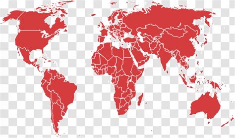 World Map Globe Stock Photography - Red Transparent PNG