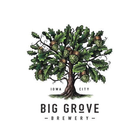 Big Grove Brewery Logomark Illustrated by Steven Noble - Design Ideas