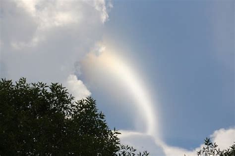 Crown flash phenomenon happening in the clouds