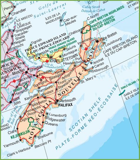 Nova Scotia national parks map