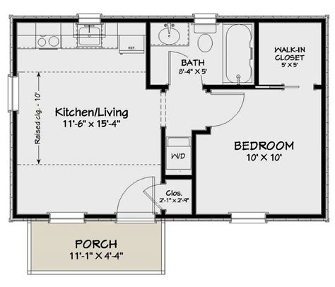 One Bedroom House Plans for Starter Homes | CK