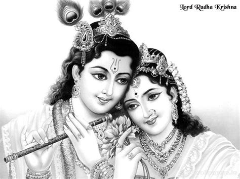 Radha Krishna Black and White HD Wallpaper, Pics | Festival Chaska