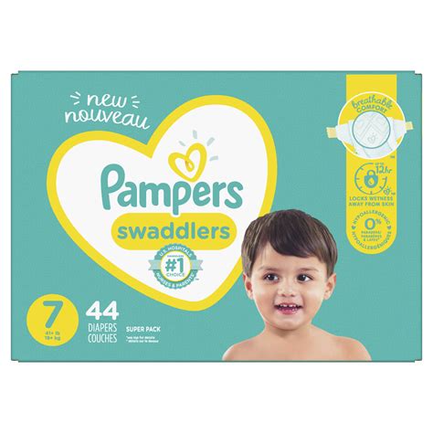 Pampers Swaddlers Soft and Absorbent Diapers, Size 7, 44 Count ...