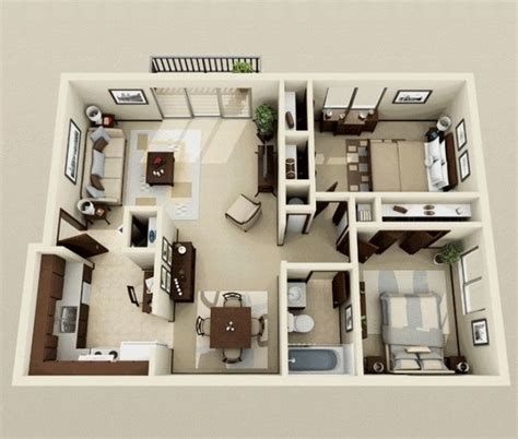 Épinglé sur Plan appartement 2 chambres