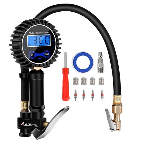 Digital Tire Pressure Gauge, Tire Inflator with Pressure Gauge 200PSI ...