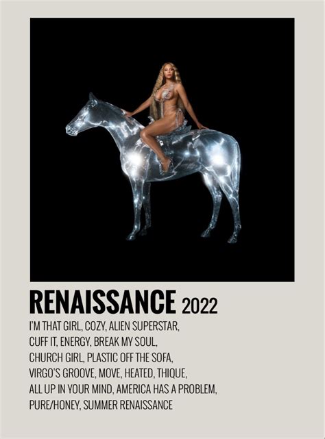 renaissance album poster 🐎 | Music album art, Album cover art, Beyonce