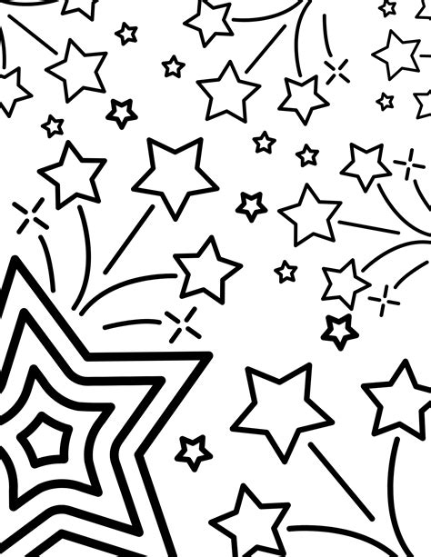 Stars Coloring Pages For Adults