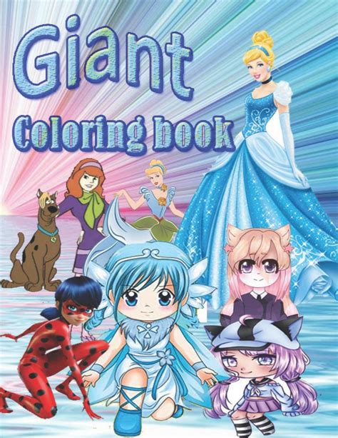 Buy giant coloring book: This 8 in 1 giant coloring book contains gacha ...