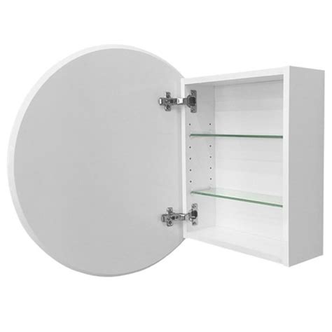 Cibo Design 600mm White Circle Mirror Cabinet | Bathroom mirror cabinet ...