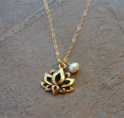 Gold Lotus Flower Necklace