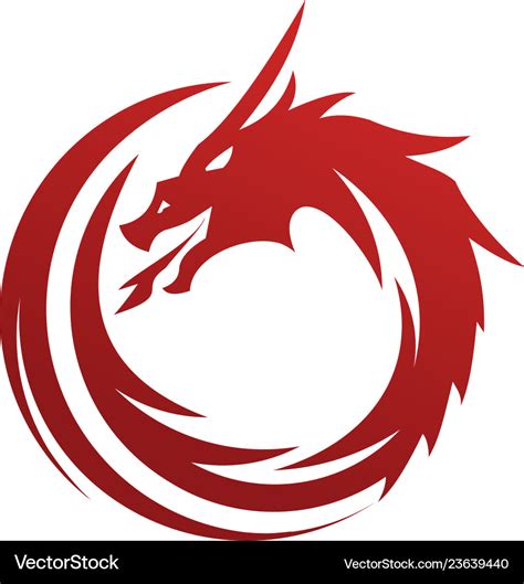 Dragon logo template Royalty Free Vector Image