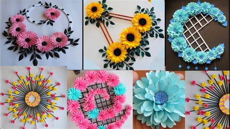 5 Beautiful Paper Flower Wall Hanging - Easy Wall Decoration ideas ...