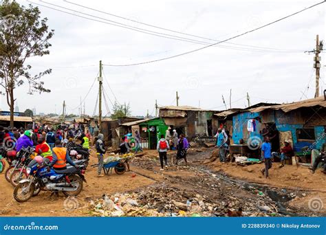 Nairobi, Kenya - August, 2019: Kibera Slum in Nairobi in Summer. Kibera ...