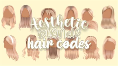 Aesthetic Blonde hair codes ||Roblox | Cute blonde hair, Blonde hair ...