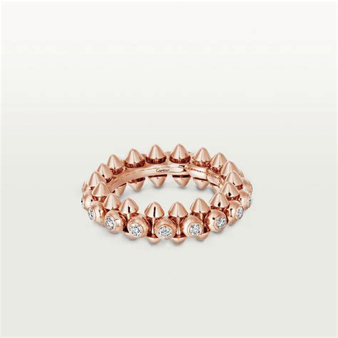 CRN4765400 - Clash de Cartier ring Diamonds - Rose gold, diamonds - Cartier