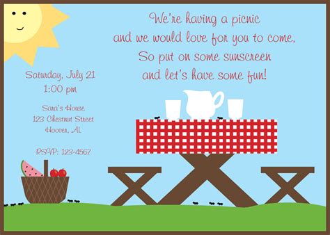 Company Picnic Invitations