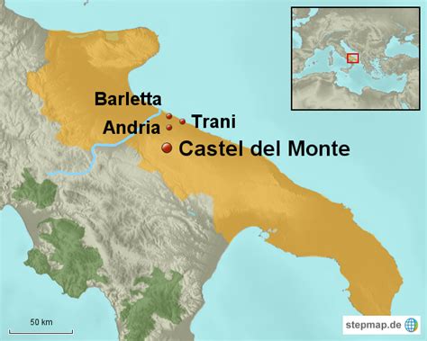 StepMap - Castel del Monte 79 - Landkarte für Italien