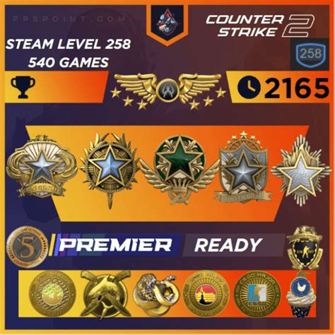 Master Guardian 2 Prime 5 Medals Account 561 Wins