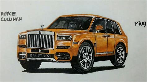 Drawing Rolls Royce Cullinan / How to draw Rolls Royce Cullinan car ...