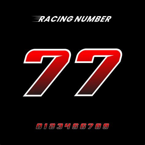 Racing Number 77 Design Vector Template 26260294 Vector Art at Vecteezy