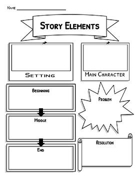 Story Elements Graphic Organizer by Annika Jeras | TPT