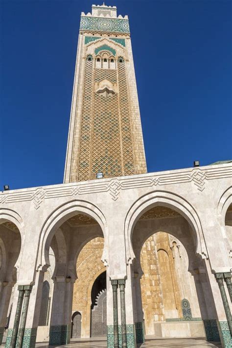 Minaret Mosque Hassan II in Casablanca, Morocco Stock Photo - Image of ...