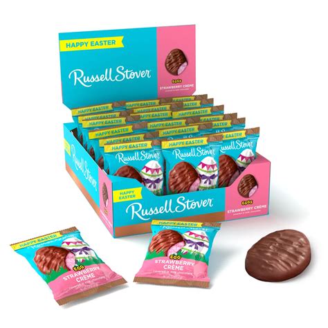 Russell Stover Easter Eggs - Strawberry Cream and Milk Chocolate - 18ct ...